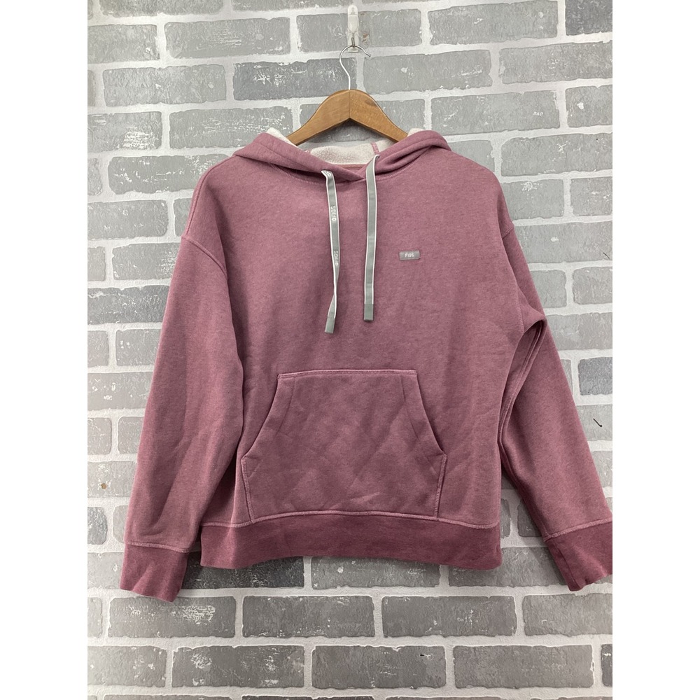 FIGS Women Mauve Pink Fleece Pullover Hoodie Sweatshirt W22LW1006 Size Small